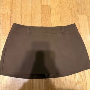 brown mini skirt
